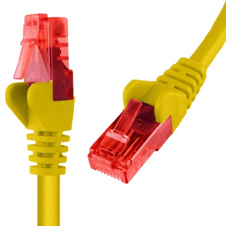 Kabel RJ45 CAT 6 U/UTP AWG24 žlutý 15 m