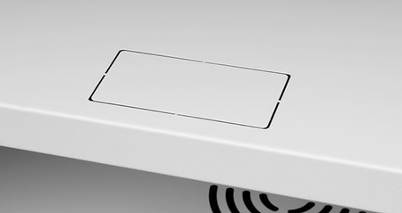 19'' 4U rack 600x450mm šedé skleněné dveře