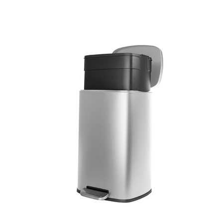 Funky Trash Can Silver Gray Spacetronik Pojedynczy