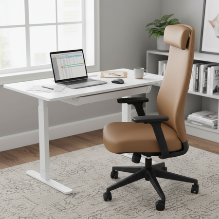 Zestaw ergonomiczny biurko kreślarskie DOLF SPE-F120 + fotel HAVARD-02