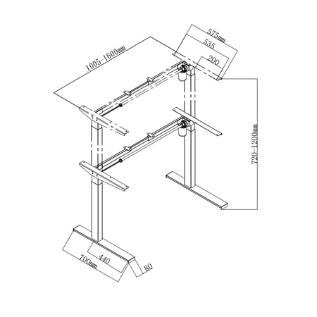 Spacetronik SPE-152W electric desk stand