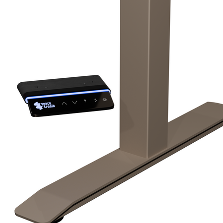 Biurko regulowane Vegard elektryczne dwusilnikowe MDF beżowo-czerwone