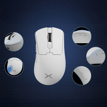 Mysz DELUX M900 PRO+ biała 26000DPI 1000 Hz