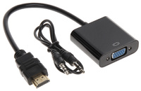 Převodník HDMI na VGA + audio SPH-VA02 Black