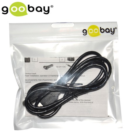 Kabel USB - microUSB 1m CZARNY Goobay