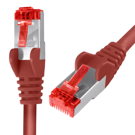 RJ45 CAT 6 S/FTP AWG27 LSZH červený 25m kabel