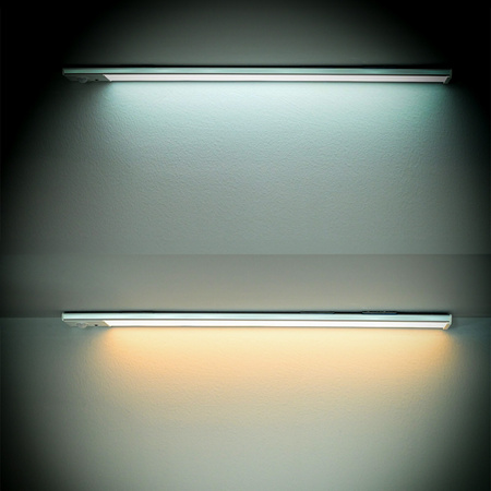 Bezprzewodowa lampa LED Czujnik ruchu 60cm Srebrna