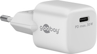 USB-C PD GaN 30W power charger Goobay WHITE