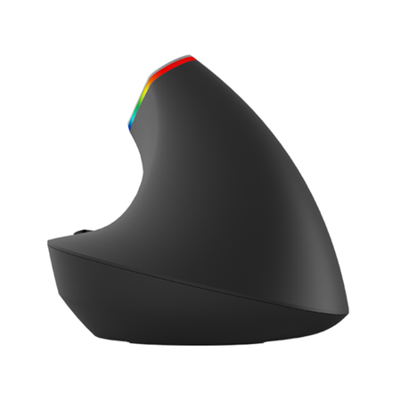 Bezprzewodowa mysz pionowa Delux M618C RGB czarna