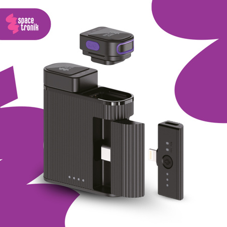 Bezprzewodowy mikrofon Spacetronik SPU-WM20 2w1