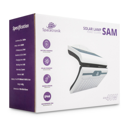 LED nástenné svietidlo Spacetronik SAM 40W Automatic bez káblov