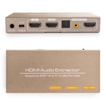 Extractor HDMI-HDMI + Audio SPDIF lub R/L SPH-AE10