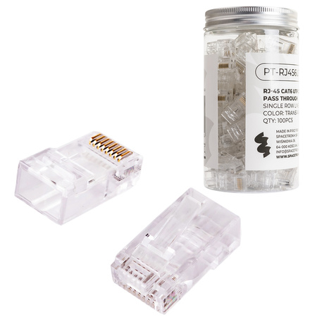 Wtyk RJ45 przelotowy kat.6 UTP PT-RJ456UT-1 100szt