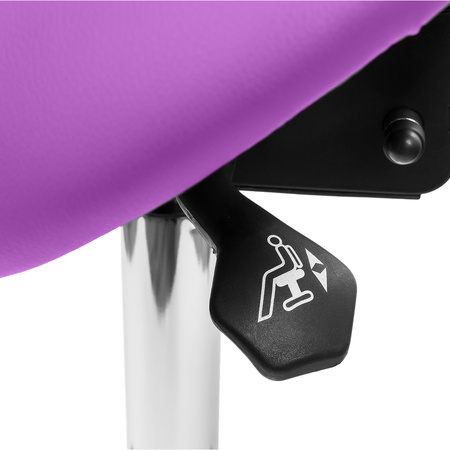 Ergonomic adjustable hocker SELLA purple