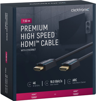 CLICKTRONIC HDMI 2.0 4K 60Hz 75m cable