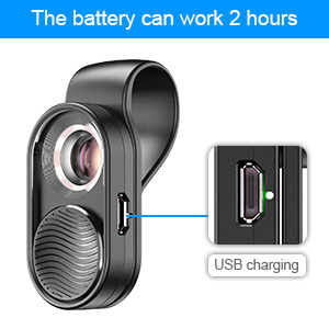 Digital microscope lens for phone 100x LED