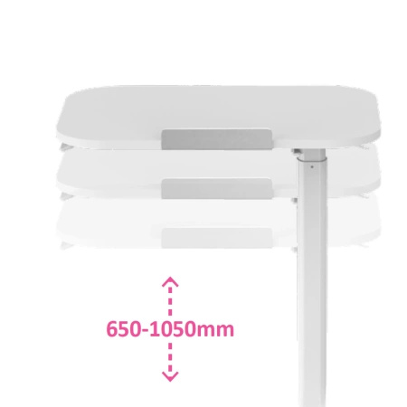 Zestaw wypoczynkowy fotel Spacetronik Flax 04M beżowy + stolik regulowany BUDDY