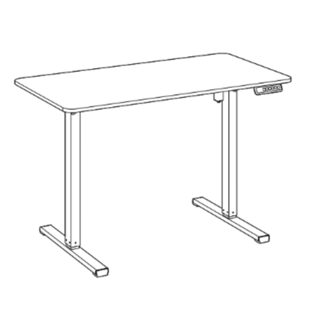 Biurko Elektryczne Regulowane 120x60 SPEO125BB - Czarne