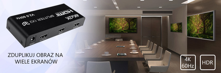 Rozdeľovač HDMI 1x2 SPH-RS102_V46 4K 60 Hz CEC