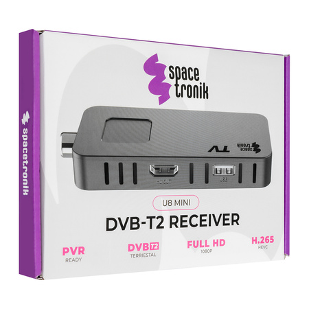 Tuner H.265 DVB-T2 HDMI Spacetronik U8 MINI
