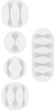 Cable organizer 3M glue set 5-piece white Goobay