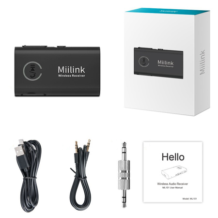 ML100 Odbiornik Audio Bluetooth jack 3.5 mikrofon