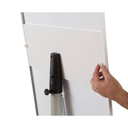 Stand on wheels with height adjustment and whiteboard