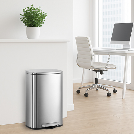 Funky Trash Can Silver Gray Spacetronik Pojedynczy