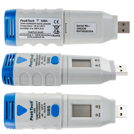 Feuchte-Temp-USB-Datenlogger PeakTech 5185