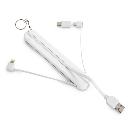 Kábel 2 v 1 USB-A - micro + Lightning + adaptér USB-C