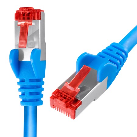 Kabel RJ45 CAT 6 S/FTP AWG27 LSZH modrý 1m