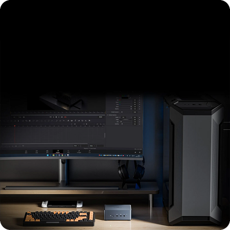 Minisforum UM790 PRO Hochgeschwindigkeits-Mini-PC, AMD Ryzen 9 7940HS, AMD Radeon 780M, 64GB RAM DDR5, 2 x M.2 SSD 1 TB, Windows 11 Pro, 8K