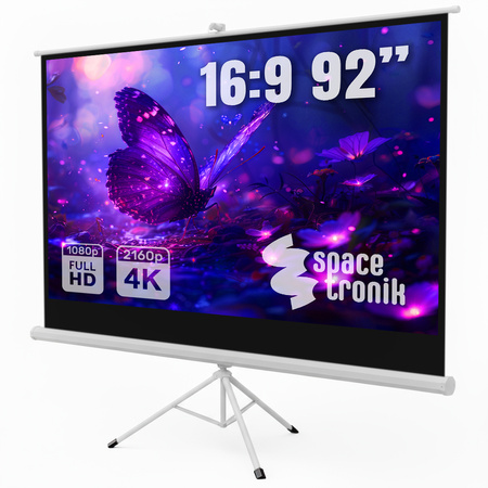 Ekran Projekcyjny ze Statywem 92" 4K Spacetronik