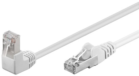 Patchcord CAT 5E F/UTP 1x90 WHITE 3m