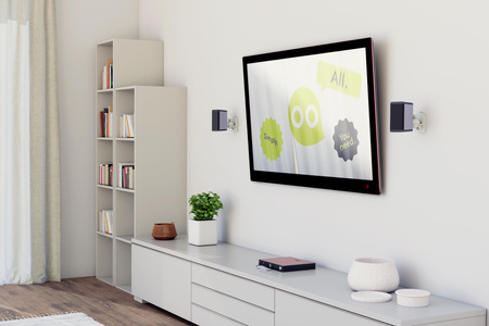 Lautsprecher-Wandhalterung 35kg Goobay weiß x2