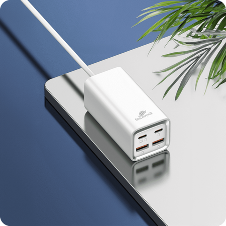 Charger SR102 65W, 2x PD4+ USB-C, 2x QC3.0 USB-A