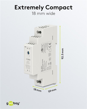 Goobay DIN-Schienen-Netzteil 5V 24A 12W IP20
