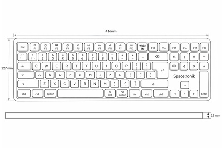 Cienka klawiatura bezprzewodowa EZZY 02KWB czarna