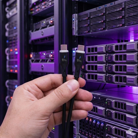 Kabel LED silikonowy USB-C do USB-C 1.5m