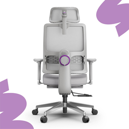 Fotel z podnóżkiem Spacetronik LUMBO 22 Szary