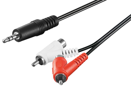 Kabel audio jack 3.5mm - 2x RCA gn/wt Goobay 1.5m