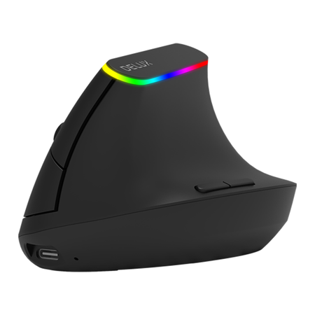 Bezprzewodowa Mysz Pionowa Delux M618 DB aku500mAh