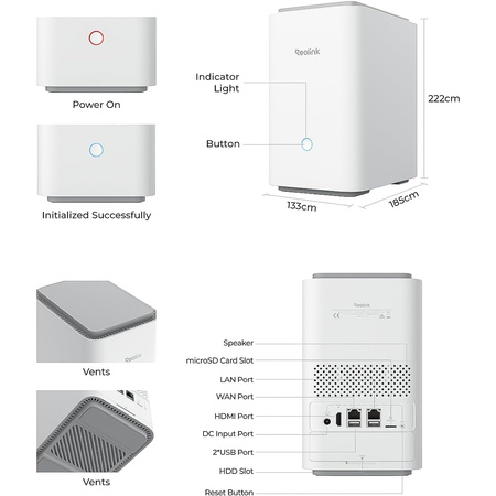 Stacja bazowa 2TB do kamer Reolink Home Hub Pro