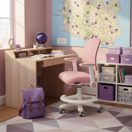 Krzesło dziecięce Spacetronik SPC-XD-19P Różowe