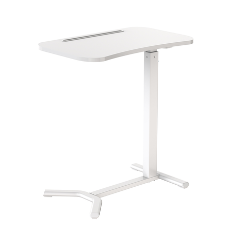 Buddy white table with manual height adjustment