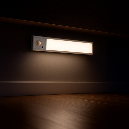 Bezprzewodowa lampa LED Czujnik ruchu 20cm Srebrna