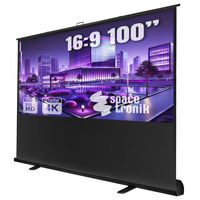 Rozkladacie podlahové projekčné plátno 100" 4k 16:9