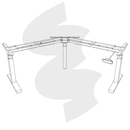 Elektryczny stelaż biurkowy Spacetronik SPE-303VW