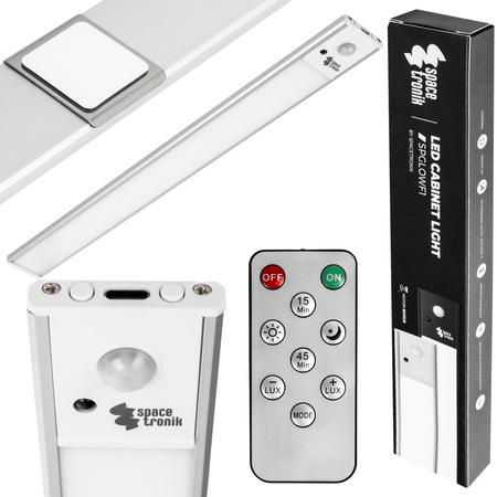 Bezprzewodowa lampa LED Czujnik ruchu 40cm Srebrna