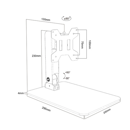 Uchwyt do monitora wolnostojący Spacetronik SPA-B111